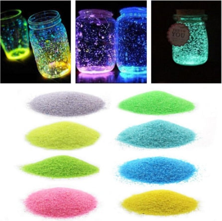 Glow-in-the-dark sand flower Cambodia diy handcraft environmental protection non-radiation sand star bottle glow